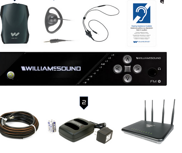Williams AV FM 557 PRO D WAP FM Plus Assistive Listening Systems 4 Recievers