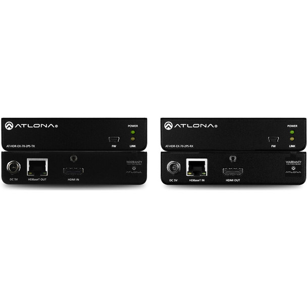 Atlona Technologies AT-HDR-EX-70-2PS 4K HDR HDMI Over HDBaseT TX/RX Kit