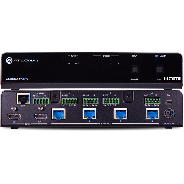 Atlona AT-HDR-CAT-4ED 4K/HDR HDMI 2.0b HDBaseT HDMI 1X4 Exten Distance Distribution Amplifier