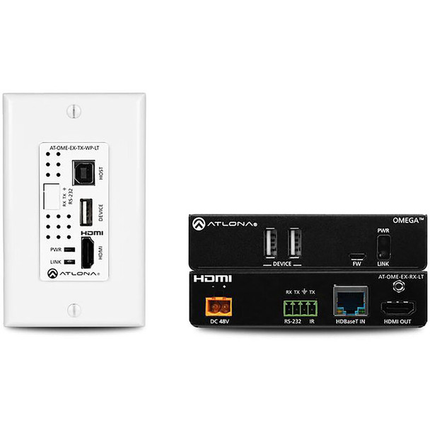 Atlona AT-OME-EX-WP-KIT-LT T-OME-EX-WP-KIT-LT Omega 4K/UHD HDMI Over HDBaseT TX Wallplate/RX