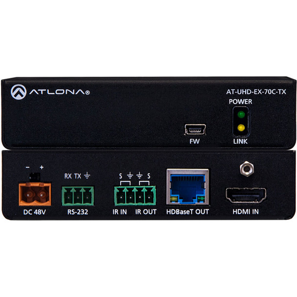 Atlona AT-UHD-EX-70C-TX 4K/UHD HDMI Over HDBaseT Transmitter with Control and PoE