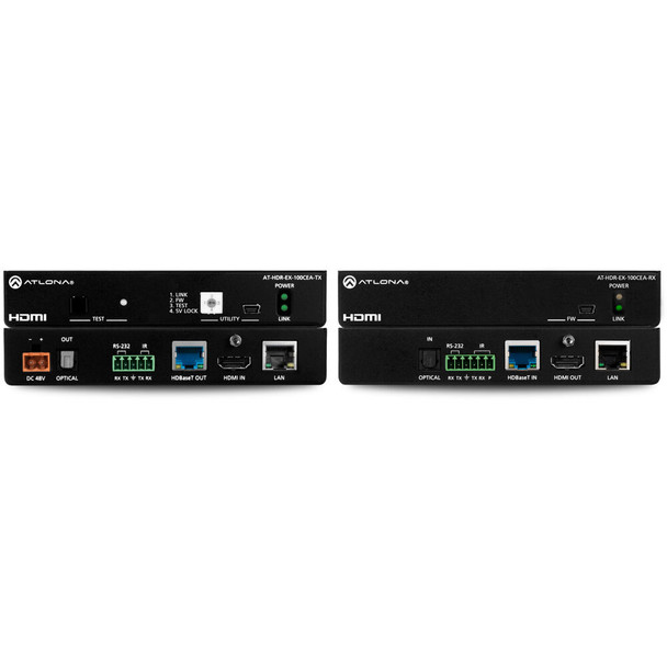 Atlona AT-HDR-EX-100CEA-RX 4K HDR HDBaseT Receiver with Control, Ethernet, and Remote Power