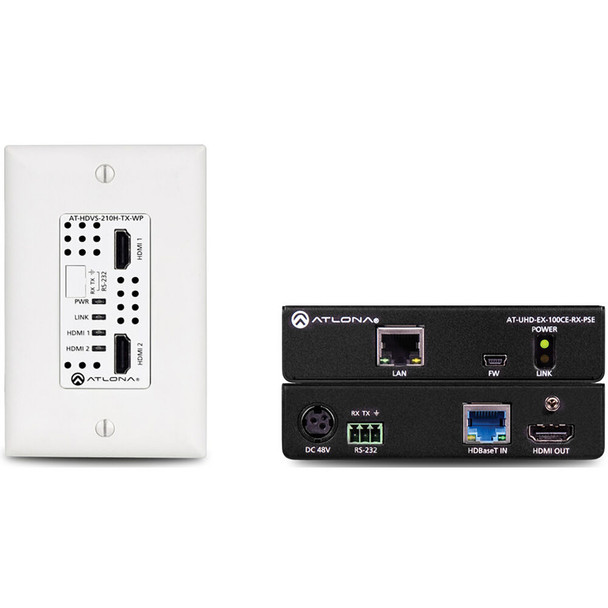 Atlona AT-HDVS-210H-TX-WP-KIT 2x HDMI HDBaseT Wall Transmitter with 4K receiver Kit