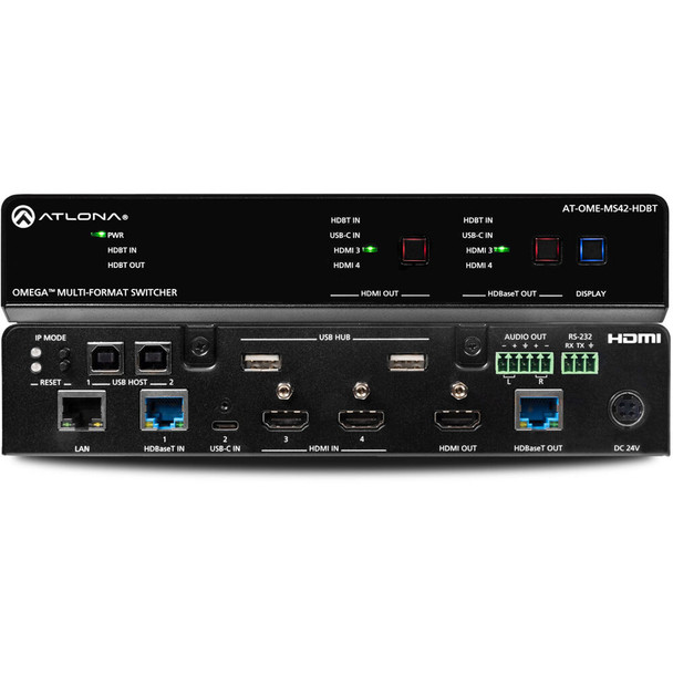 Atlona AT-OME-MS42-HDBT AT-OME-MS42-HDBT Omega 4x2 4K/UHD multiformat matrix switcher