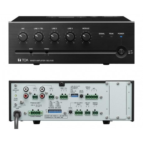 TOA BG-2120 5-Input Mixer-Amp 120W (4Ohm/25V/70V)