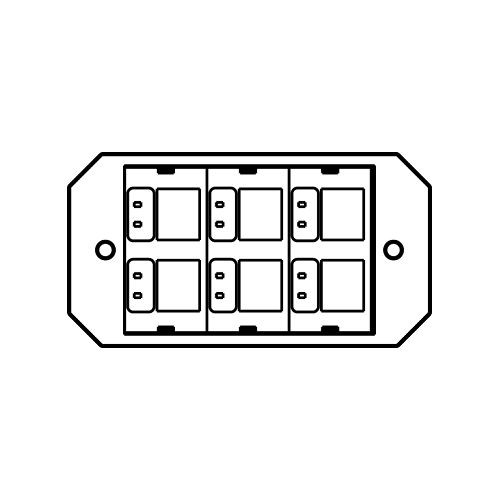 Wiremold 8ACT6A Evolution 8AT Series Device Plate