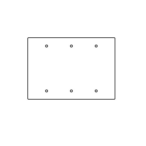 Wiremold RFB119-3B RFB9 and RFB11 Series Blank Device Plate