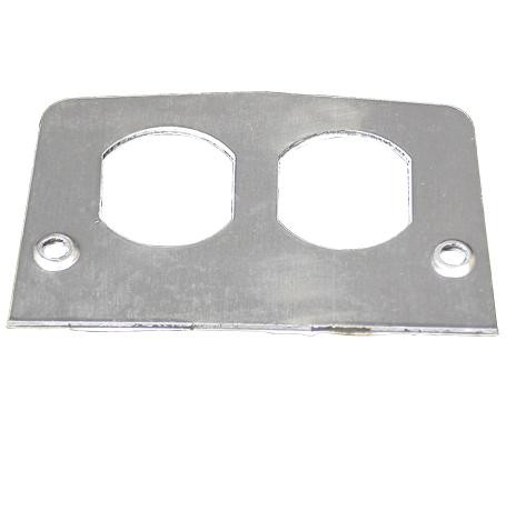 Wiremold 500DR Service Box Plate, Metallic, Type: Duplex Receptacle. For use with 525 Series Floor Boxes.