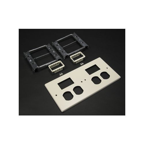 Wiremold V4047-2BBMM 4047 Four-Gang Cover Two Duplex & Two Mini Adapters