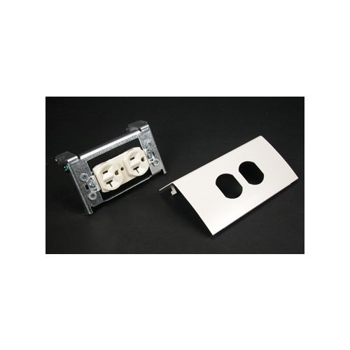 Wiremold DS4047DQ-DG DS4000 Single Channel Duplex Device Plate Fitting With One Duplex Installed