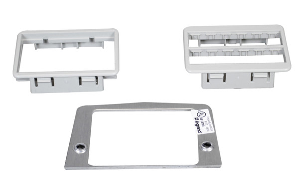 Wiremold 500RT Service Fitting Faceplate, Type: Single Opening, Material: Aluminum
