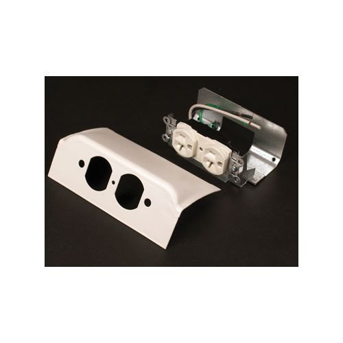 Wiremold DSDWNDQ-DG DS4000 Downward Duplex Device Plate Fitting With One Duplex Installed