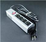 Wiremold UL104BD Plug-In Outlet Center Unit / 120V/15A/4 O/L /lighted switch/15\' cord