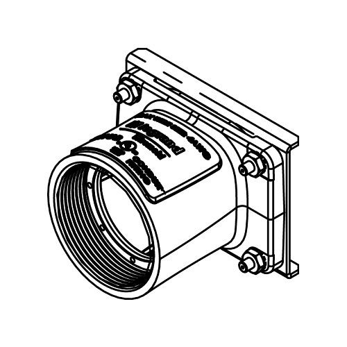 Wiremold EFB6S-2HUB Evolution Series EFB6 Floor Box 2" Conduit Hub