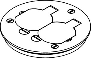 Wiremold 895TAL Ratchet-Pro 881 Series Duplex Cover Plate With Flip Lids