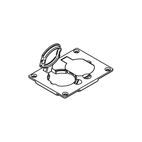 Wiremold 828R-TCAL-BK Duplex Cover Plate