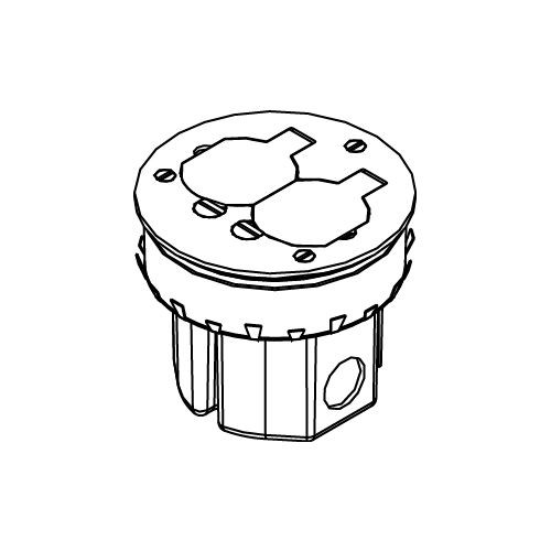 Wiremold 861DB 861DB Series Wood Floor Box Assembly