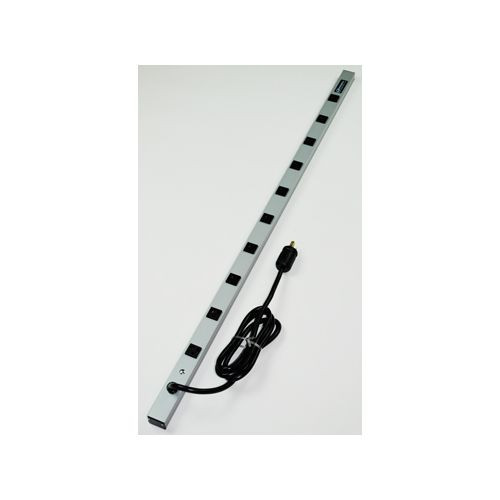 Wiremold 4810ULBC CabinetMate Plug-In Outlet Center Unit / 120V/15A/48\" long/10 O/L /6\' cord"