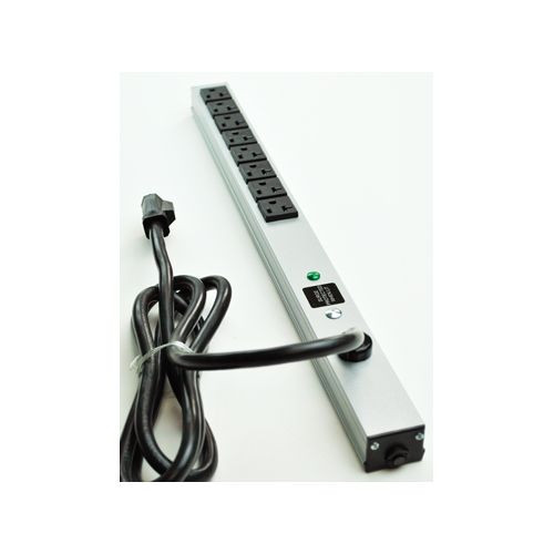 Wiremold 2008BCS20R CabinetMate Plug-In Outlet Center Unit / 120V/20A / 20\\\" long / 8 O/L / 6\\\' cord / Computer Grade Surge"