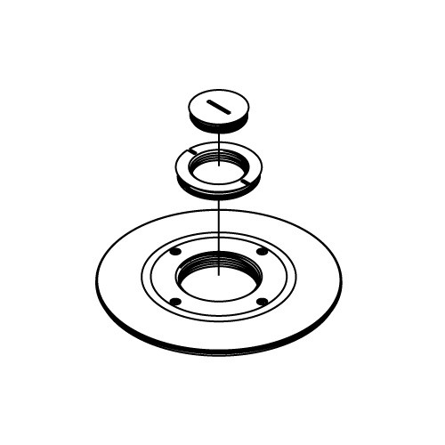 Wiremold RC9CM2TCAL RC9AM2STC Single-Service Furniture-Feed Poke-Thru Device Cover Assembly