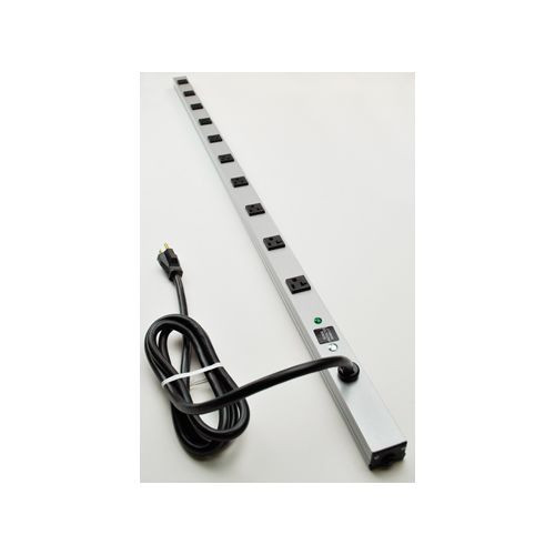 Wiremold 4810ULBD20R CabinetMate Plug-In Outlet Center Unit / 120V/20A/48" long/10 O/L /15' cord