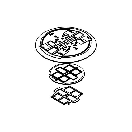 Wiremold RC4CTCAB RC4 Multi-Service Poke-Thru Finish Flange & Slide Holder Assembly