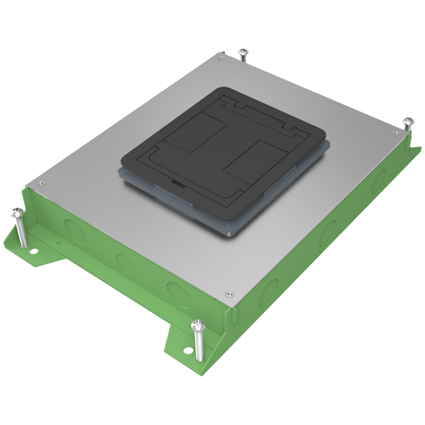 Wiremold RFBA4R25OG RFBA 4-Gang Shallow Floor Box - On Grade