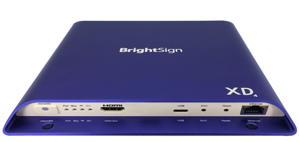 Brightsign XD1035 H.265, True 4K, dual video decode, advanced HTML5 player with expanded I/O package