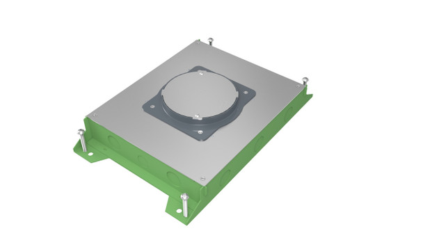 Wiremold RFBA4C25OG RFBA 4-Gang Round Cover Floor Box - On Grade