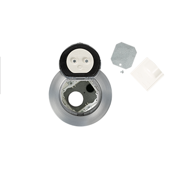 Wiremold 4ATAA 4ATAA 4 inch Unwired Flush Syle Assembly in Brushed Aluminum