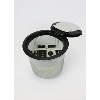 Wiremold XB814CL630GY Outdoor Ground Box 30A, 250V Turnlok Locking Receptacle L6-30R, Gray