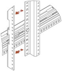 Middle Atlantic MV-ZRA-44 44 SPACE 77in MRK/VRK Z-RAIL ADAPTOR KIT