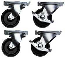 Middle Atlantic 5WL SET OF 4 CASTERS FOR ANY SLIM 5, 2 LOCKING WITH MOUNTING HARDWARE