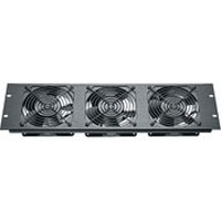 Middle Atlantic FP3 FAN PANEL FOR 3 FANS, BLACK BRUSHED FINISH, 3 SPACE