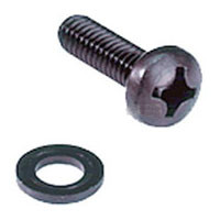 Middle Atlantic HP-6MM 100 PC. BLACK 6MM PHILLIPS TRUSS-HEAD RACKSCREWS W/WASHERS
