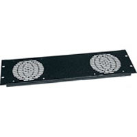 Middle Atlantic FP2 FAN PANEL FOR 2 FANS, BLACK BRUSHED FINISH, 3 SPACE