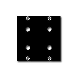 Middle Atlantic 1/2BNC3 UCP MODULE, FOR 1/2in DIAMETER BNC SHELLS, MOST INSULATED SHELLS AND FUSES, FITS 3 CONNECTORS