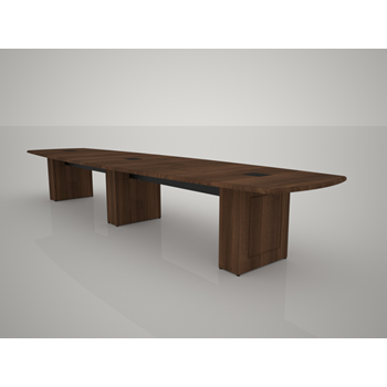 Middle Atlantic T5SHC1RSV07ZP001 T5 Conference Table, Sota Style 16 Ft Sepia Walnut Veneer with Self Edge