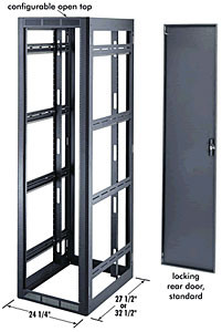 Middle Atlantic WRK-44-27 44 RU WRK Series 24-1/4 Inch Wide Rack, 27 Inches Deep
