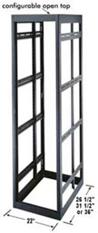 Middle Atlantic MRK-4436LRD 44 RU MRK Series 22 Inch Wide Rack, 36 Inches Deep without Rear Door