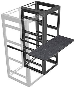 Middle Atlantic WS4-M31-18 18 Inch Deep Writing Shelf For 31 Inch Deep Racks, 4 Bay