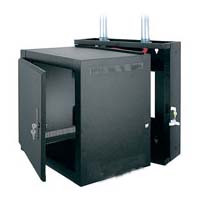 Middle Atlantic EWR-10-22SD 10 SPACE 17 1/2in ECONO SECTIONAL WALL RACK WITH SOLID FRONT DOOR, FITS 20in DEEP EQUIP., BLACK FINISH