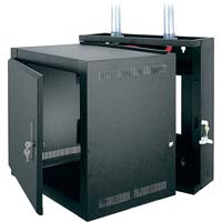 Middle Atlantic EWR-12-17SD 12 SPACE 21in ECONO SECTIONAL WALL RACK WITH SOLID FRONT DOOR, FITS 15in DEEP EQUIP., BLACK FINISH