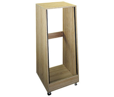 Middle Atlantic OSR16 16 SPACE 28in OAK SLOPED STUDIO RACK W/ CASTERS