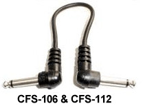 Hosa CFS-112 Guitar Patch Cable, Molded Right-angle to Same, 1 ft