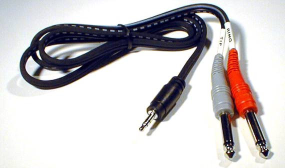 Hosa CMP-159 Stereo Breakout, 3.5 mm TRS to Dual 1/4 in TS, 10 ft