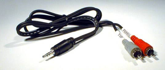 Hosa CMR-210 Stereo Breakout, 3.5 mm TRS to Dual RCA, 10 ft