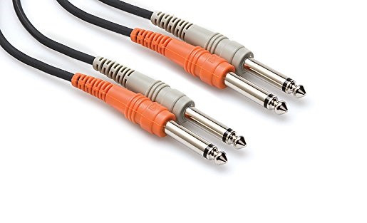 Hosa CPP-202 Stereo Interconnect, Dual 1/4 in TS to Same, 2 m