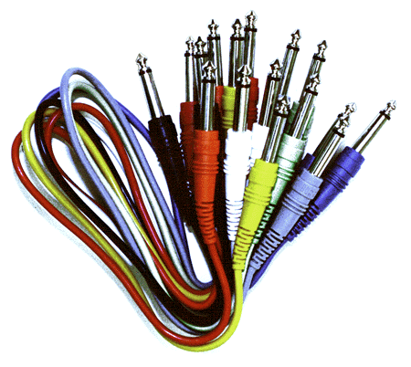 Hosa CPP-830 Unbalanced Patch Cables, 1/4 in TS to Same, 1 ft