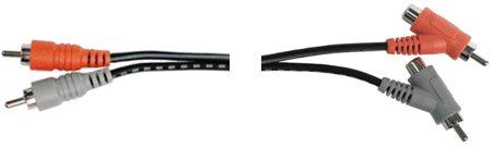 Hosa CRA-202PB Stereo Interconnect, Dual RCA to Dual Piggyback RCA, 2 m